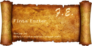 Finta Eszter névjegykártya