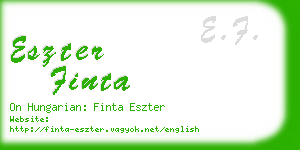 eszter finta business card